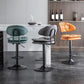 Scandinavian Metal Barstool Adjustable Low Back Leather Barstools in Matte Finish Clearhalo 'Bar Furniture' 'Bar Stools' 'bar_stools' 'furn' 'furn_bar_stools' 'Furniture' 'Kitchen & Dining Furniture' 1200x1200_3829fc2e-7a79-4ddb-a220-c9188f5cf4b1