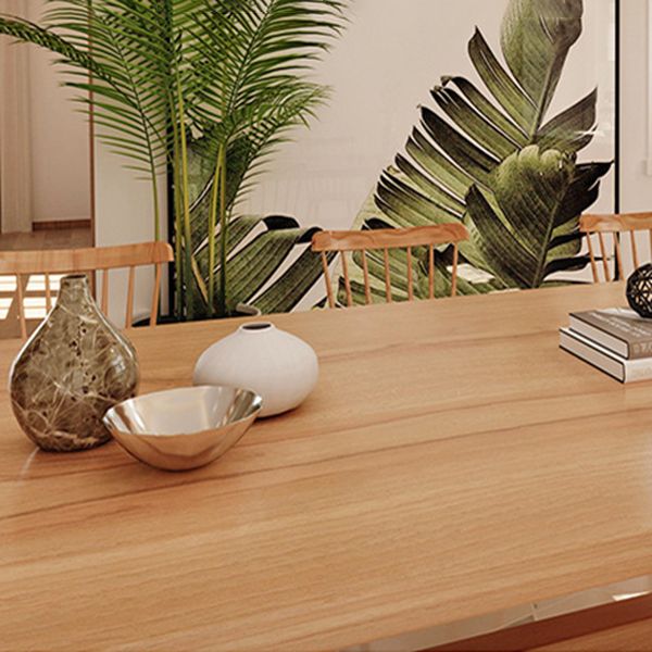 Modern Style Dining Table Solid Wood Rectangle Trestle Table for Home Clearhalo 'Dining Tables & Seating' 'Dining Tables' 'dining_table' 'furn' 'furn_dining_table' 'Furniture' 'Kitchen & Dining Furniture' 1200x1200_382c08a1-ff4e-4725-a2f0-41cd0b033a27