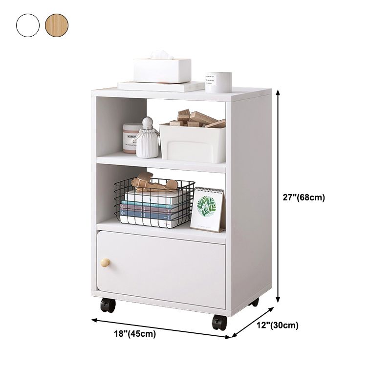 Scandinavian 13.38" Wide Bookcase Wood Removable Standard Bookshelf