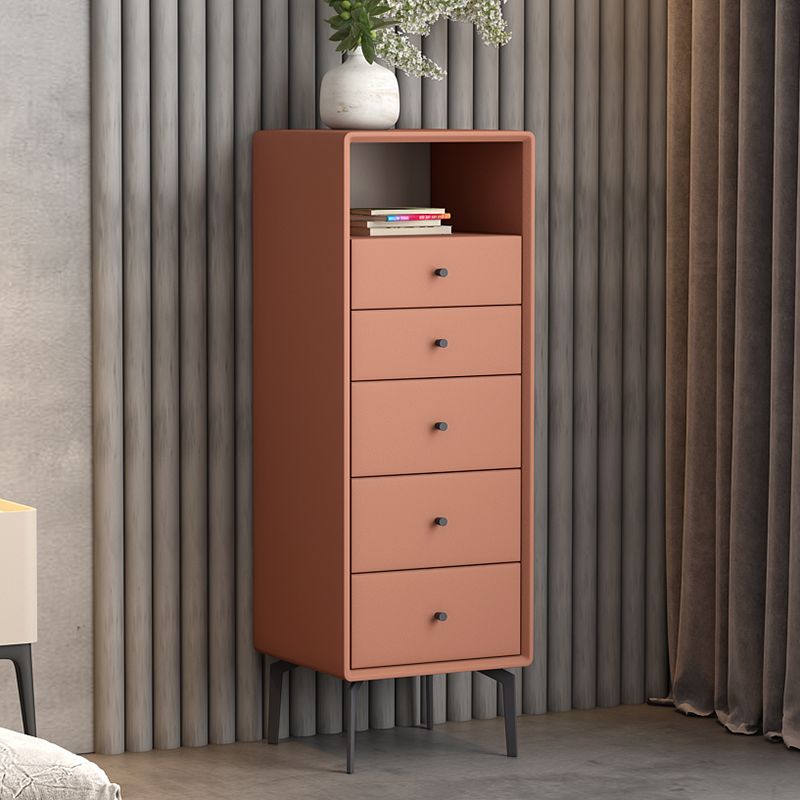 Cómoda de lencería con patas de metal, cómoda contemporánea con cajones para dormitorio