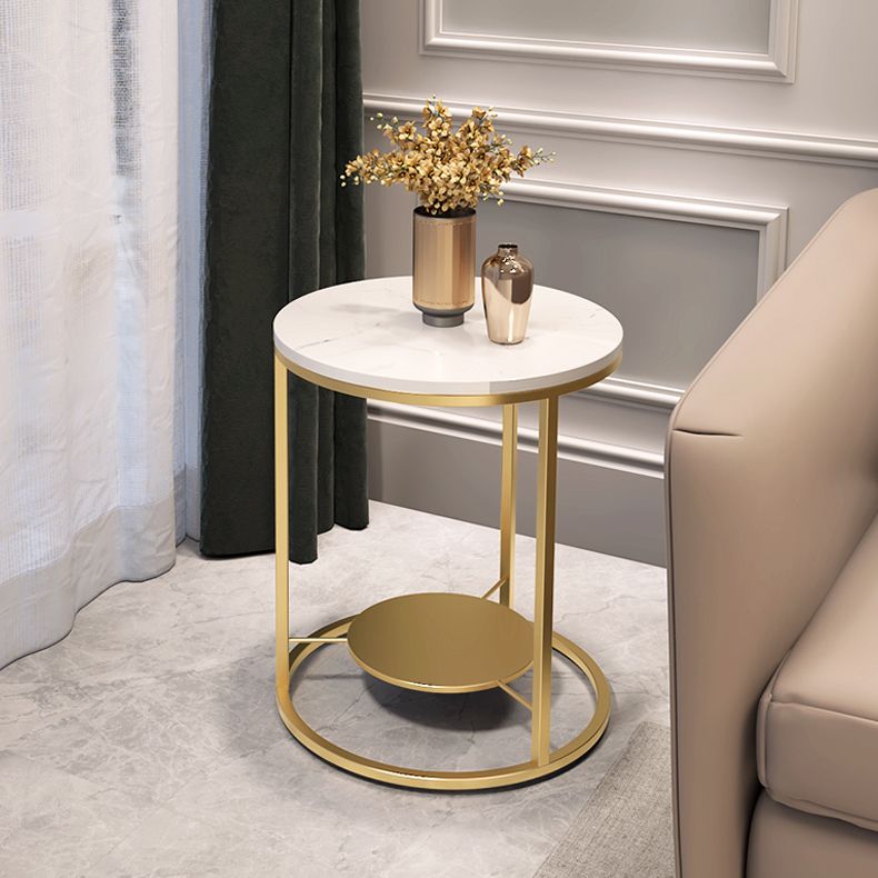 Modernistic Metal Frame Nesting Tables Slate Top Round End Table Clearhalo 'Coffee & Accent Tables' 'End & Side Tables' 'end_side_tables' 'furn' 'furn_end_side_tables' 'Furniture' 'Living Room Furniture' 1200x1200_382feb8d-d8e3-4837-bd26-80f62cf40495