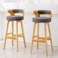 Contemporary Leather Solid Wood Barstools Bristol Bar Stool with Footrest and Low Back Clearhalo 'Bar Furniture' 'Bar Stools' 'bar_stools' 'furn' 'furn_bar_stools' 'furniture_bar_stools' 'Kitchen & Dining Furniture' 'kitchen&dining_furn' 'kitchen' 'kitchen_furn' Furniture' 1200x1200_3830feb6-aea3-4f59-9c8b-9062410507ad