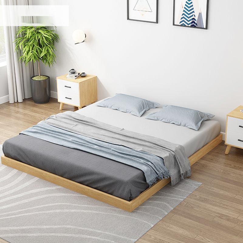 Mid-Century Modern Platform Bed Solid Wood Platform Bed Frame Mattress Included