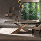 Traditional Luxury Dining Table Stone and Metal Pedestal Casual Dining Table Clearhalo 'Dining Tables & Seating' 'Dining Tables' 'dining_table' 'furn' 'furn_dining_table' 'Furniture' 'furniture_dining_table' 'Kitchen & Dining Furniture' 'kitchen' 'kitchen_dining_table' 1200x1200_38335158-5a5a-4f9d-b6f6-e7546c167970