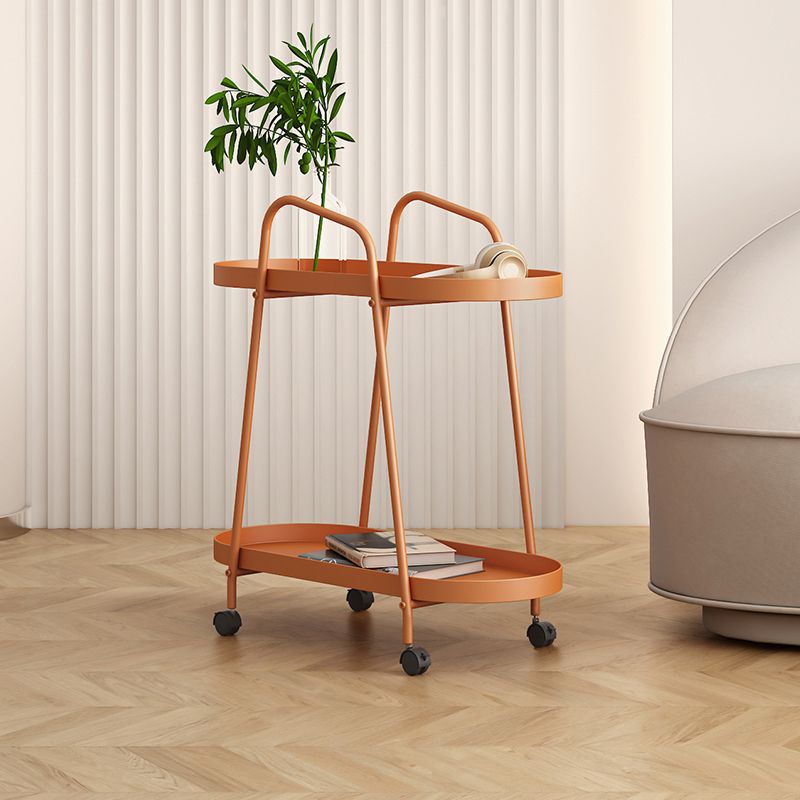 Scandinavian Iron Etagere Bookshelf with Caster Wheels,23.6"L x 11"W x 25.2"H Clearhalo 'Bookcases' 'furn' 'furn_bookcases' 'Furniture' 'furniture_bookcases' 'Office Furniture' 1200x1200_383539e7-eb43-49be-aef1-112ee1b7a49e