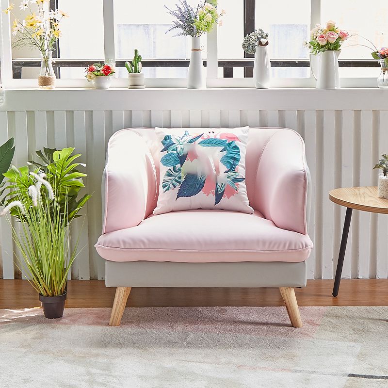 29.53 "Hアパート用の現代フェイクレザースロープアームソファソファ