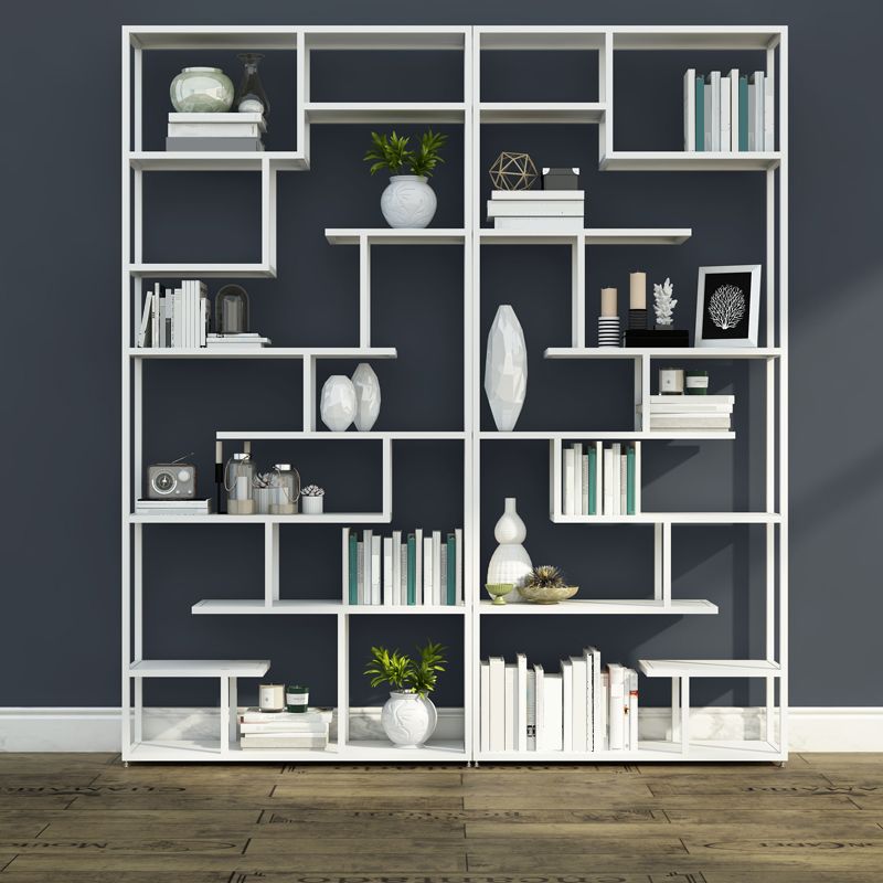 Industrial Metal Etagere Bookshelf Open Iron Bookshelf for Home Office Clearhalo 'Bookcases' 'furn' 'furn_bookcases' 'Furniture' 'furniture_bookcases' 'kitchen' 'kitchen_bookcases' 'Living Room Furniture' 'Office Furniture' 1200x1200_383645fa-e785-475b-8fa2-5a2542998d45