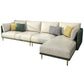 Green Luxurious Sectional Sofa Faux Leather Round Arm Sectional