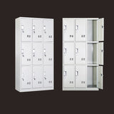 Grijze kast met metalen deur moderne scharnierende deur opbergkast voor thuis