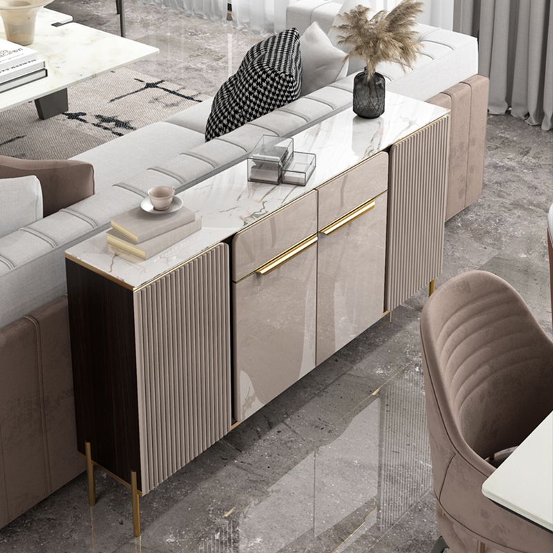 Contemporary Buffet Sideboard Stone Sideboard with Cabinets and Drawers Clearhalo 'buffet_sideboard' 'Buffets & Sideboards' 'furn' 'furn_buffet_sideboard' 'Furniture' 'Kitchen & Dining Furniture' 1200x1200_38370aa2-c245-4850-9c5a-7c31cac3fc3e