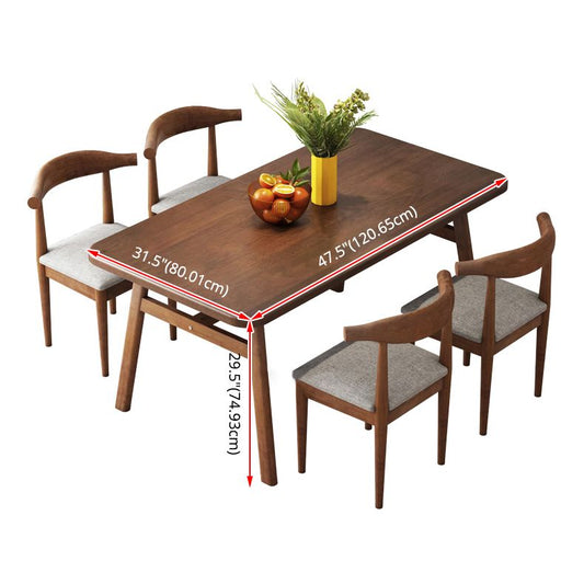 Modern Style Solid Wood Top Dining Furniture Set with Rectangle Shape Dining Table Furniture Clearhalo 'Dining Room Sets' 'Dining Tables & Seating' 'dining_room_set' 'furn' 'furn_dining_room_set' 'Furniture' 'furniture_dining_room_set' 'Kitchen & Dining Furniture' 'kitchen&dining_furn' 'kitchen' 1200x1200_383894f9-4fdb-42a5-9624-dea7dcec11e0