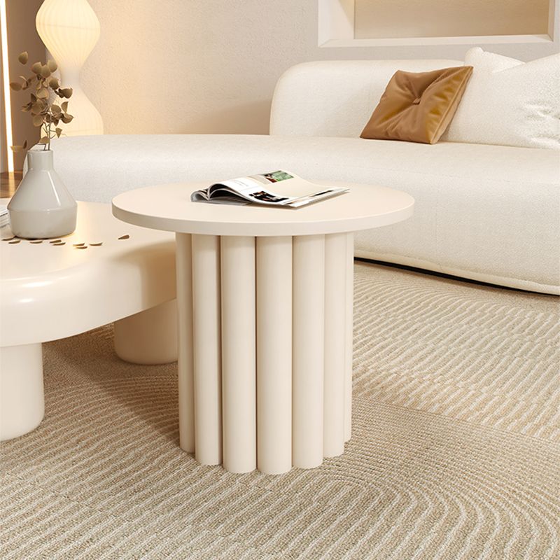 Contemporary Cocktail Table White Wooden Coffee Cocktail Table