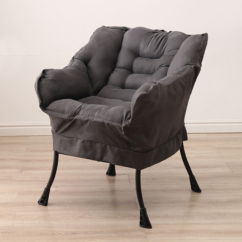 29.52"W*27.55"D Cotton Blend Arm Chair with Basic Four Black Legs Clearhalo 'Accent Chairs' 'accent_chairs' 'Chairs & Seating' 'furn' 'furn_accent_chairs' 'Furniture' 'Living Room Furniture' 1200x1200_383953c5-6b17-4fb3-acef-8c575303486b