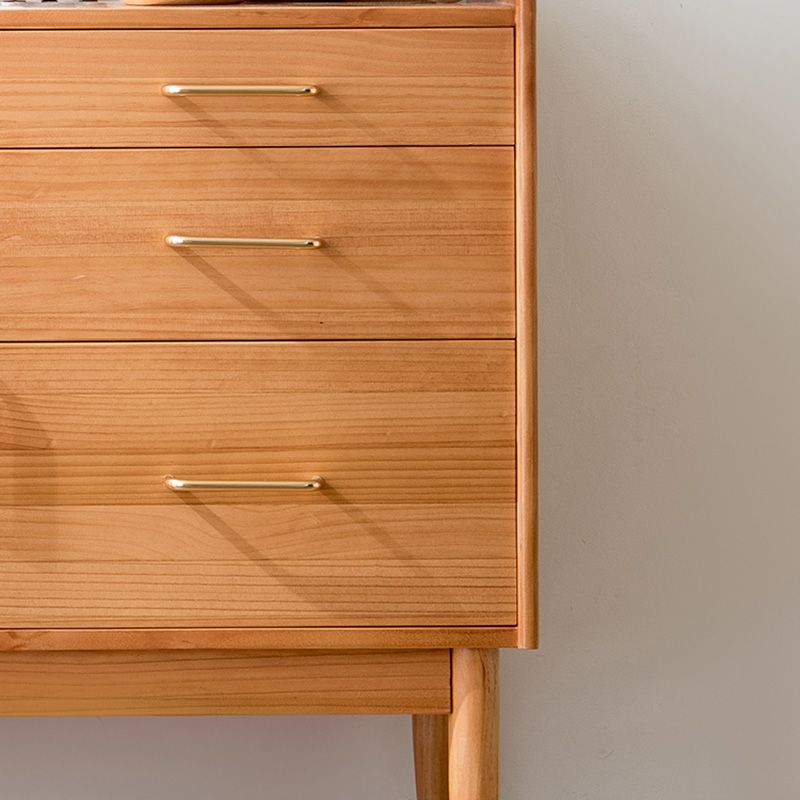 Pin Slonge à restauration en bois massif du buffet 4-Drawer avec étagères réglables