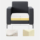 Black Square Arm Sofa Contemporary Standard Sofa for Living Room, 27.55" W