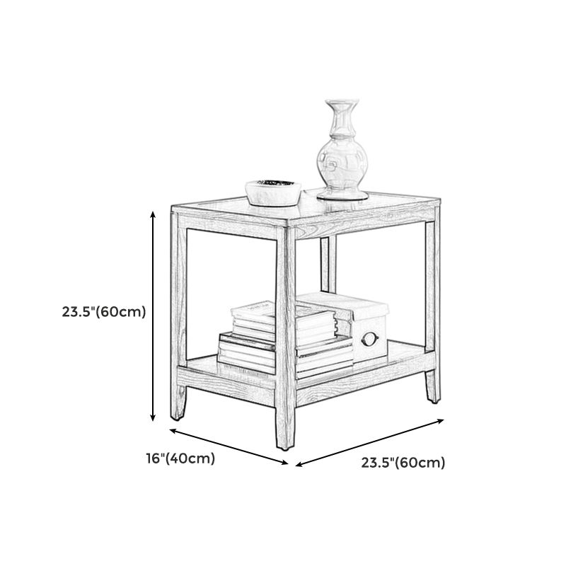 Tavolino in legno di legno di fattoria un tavolo laterale con gambe in legno