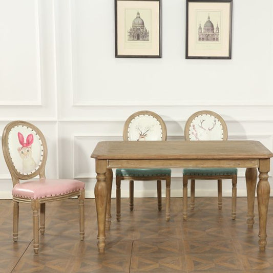 French Country Upholstered Armless Chair Home Solid Wood Dining Chair Clearhalo 'Dining Chairs' 'Dining Tables & Seating' 'dining_chair' 'furn' 'furn_dining_chair' 'Furniture' 'Kitchen & Dining Furniture' 1200x1200_383b2a88-0c67-45e9-a815-1f33e15069ec