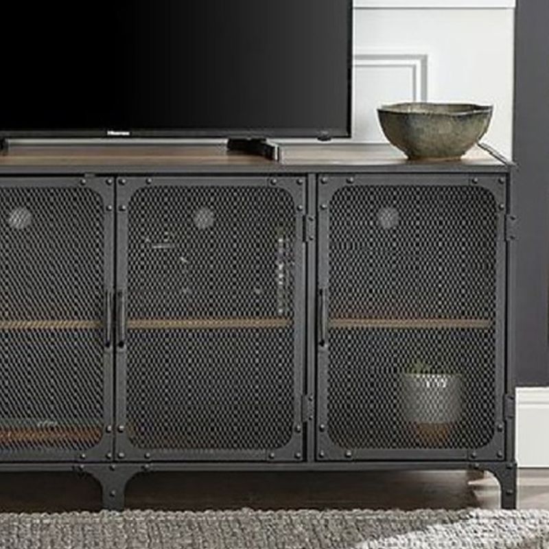 Industrial Pine TV Stand Console Enclosed Storage TV Media Stand for Living Room Clearhalo 'furn' 'furn_tv_stands_entertainment_centers' 'Furniture' 'Living Room Furniture' 'TV Stands & Entertainment Centers' 'TV Stands & Media Storage Furniture' 'tv_stands_entertainment_centers' 1200x1200_383d3119-d7d8-42a6-921c-ce8c1313f71d