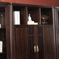 Closed Back Wood Bookshelf Contemporary Bookcase with Cabinets Clearhalo 'Bookcases' 'furn' 'furn_bookcases' 'Furniture' 'Office Furniture' 1200x1200_3840c32a-dd92-4ef4-a6a7-cb39416a681d