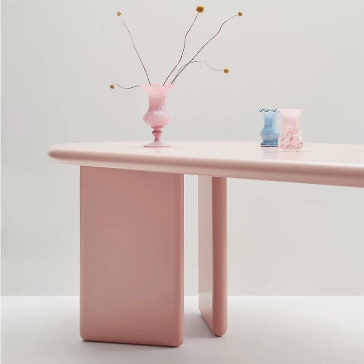 Table à double piédestal à bois massif de style contemporain table de salle à manger pour la maison