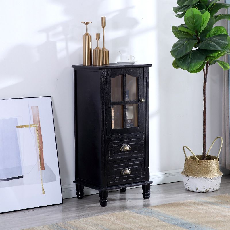 Wood Modern Cabinet Rectangular Minimalist Side Cabinet with Drawer Clearhalo 'Cabinets & Chests' 'cabinets_chests' 'furn' 'furn_cabinets_chests' 'Furniture' 'Living Room Furniture' 1200x1200_3842b60e-8f99-468f-b5aa-387aa2026dab