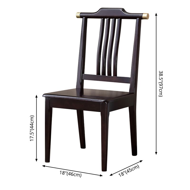 Traditional 18'' Wide Wood Dining Side Chair Slat Back Chair for Home Use Clearhalo ' kitchen&dining_furn' 'Dining Chairs' 'Dining Tables & Seating' 'dining_chair' 'furn' 'furn_dining_chair' 'Furniture' 'furniture_dining_chair' 'Kitchen & Dining Furniture' 'kitchen' 1200x1200_38432d21-562a-46bb-b518-2f27e1224386