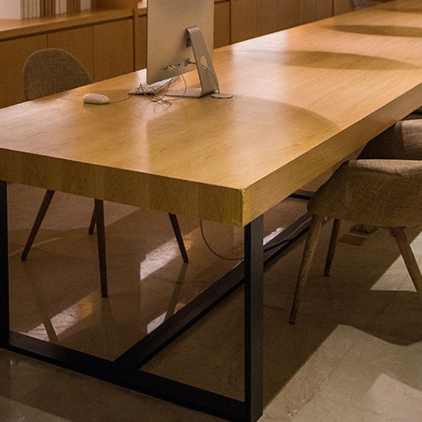 Industrial Rectangular Office Desk Solid Wood Home Writing Desk Clearhalo 'furn' 'furn_office_desk' 'Furniture' 'Office Desks' 'Office Furniture' 'office_desk' 1200x1200_3845c4b8-580b-4b4a-807c-6cc4bcb0c507