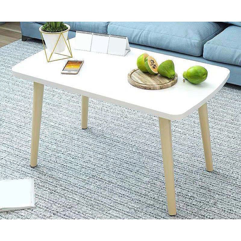 4 Legs Base Design Wood Color Solid Wood White/wood-based Panel Top Coffee Table Clearhalo 'Coffee & Accent Tables' 'Coffee Tables' 'coffee_tables' 'furn' 'furn_coffee_tables' 'Furniture' 'furniture_coffee_tables' 'Living Room Furniture' 1200x1200_3846a582-3617-436a-a2d7-1d634a39e2c6