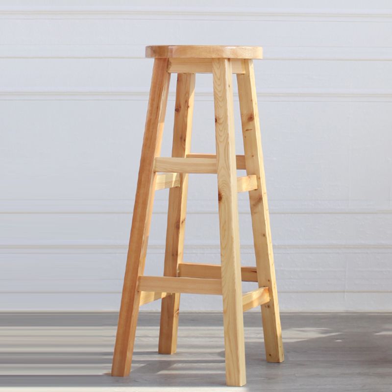 Modern Armless Backless Counter Stool Wood Cafe Bar Stool with Wooden Seat, 1 Piece Clearhalo 'Bar Furniture' 'Bar Stools' 'bar_stools' 'furn' 'furn_bar_stools' 'furniture_bar_stools' 'Kitchen & Dining Furniture' 'kitchen&dining_furn' 'kitchen' 'kitchen_furn' Furniture' 1200x1200_3847629c-fd8e-4e40-8ace-d353c0d1fdad