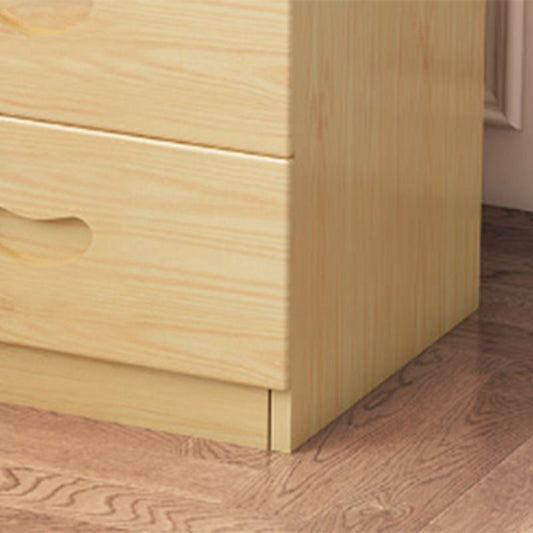 Massivholz Akzenttisch Nachttisch moderner Bett Nachttisch mit 2 Schubladen