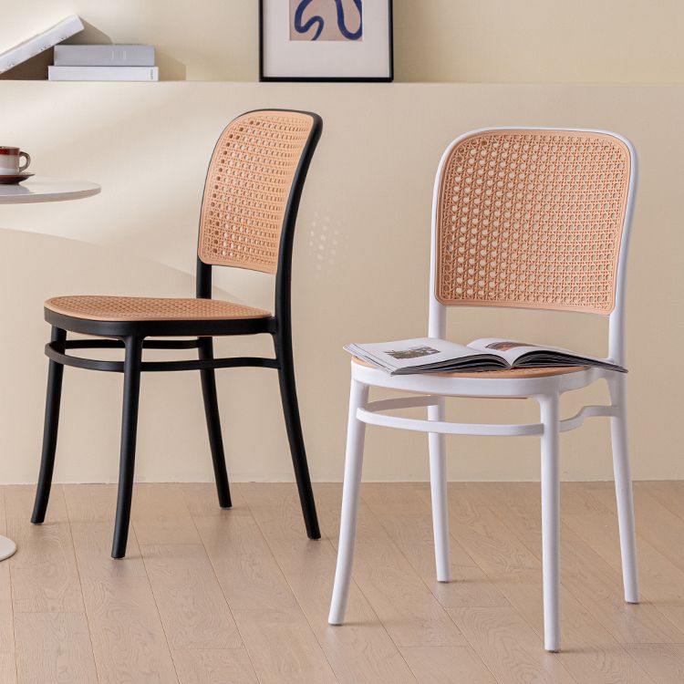 Modern Plastic Dining Armless Chair Open Back Dining Side Chair for Restaurant Use Clearhalo ' kitchen&dining_furn' 'Dining Chairs' 'Dining Tables & Seating' 'dining_chair' 'furn' 'furn_dining_chair' 'Furniture' 'furniture_dining_chair' 'Kitchen & Dining Furniture' 'kitchen' 1200x1200_38482ca6-420a-4a31-abdd-2e50b60602fe