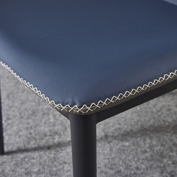 Industrial Style Wingback Chair Leather Dining Armless Side Chairs (Set of 4) Clearhalo ' kitchen&dining_furn' 'Dining Chairs' 'Dining Tables & Seating' 'dining_chair' 'furn' 'furn_dining_chair' 'Furniture' 'furniture_dining_chair' 'Kitchen & Dining Furniture' 'kitchen' 1200x1200_3848328f-4bfc-4a32-86e9-034661191aeb