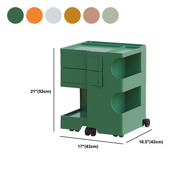 Moderner Kunststoff/Holz 2/4 -Drawer, 3/4 - Regal Nachttisch 20,9 "/29.1" großer Nachttisch