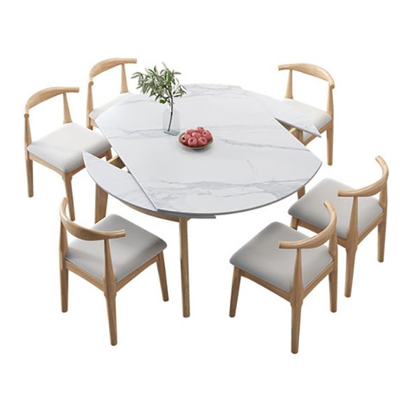 Traditional Sintered Stone Top Dining Set with 4 Brown Solid Wood Legs for Dining Furniture Clearhalo 'Dining Room Sets' 'Dining Tables & Seating' 'dining_room_set' 'furn' 'furn_dining_room_set' 'Furniture' 'furniture_dining_room_set' 'Kitchen & Dining Furniture' 'kitchen&dining_furn' 'kitchen' 1200x1200_38495c10-1eb8-46d4-b6e1-cfce61fccafb