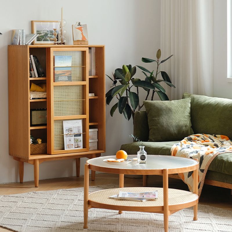 Closed Back Bookshelf Solid Wood Contemporary Bookcase with Doors Clearhalo 'Bookcases' 'furn' 'furn_bookcases' 'Furniture' 'Office Furniture' 1200x1200_384ab817-6005-4d57-8ef1-48d7e187f41c