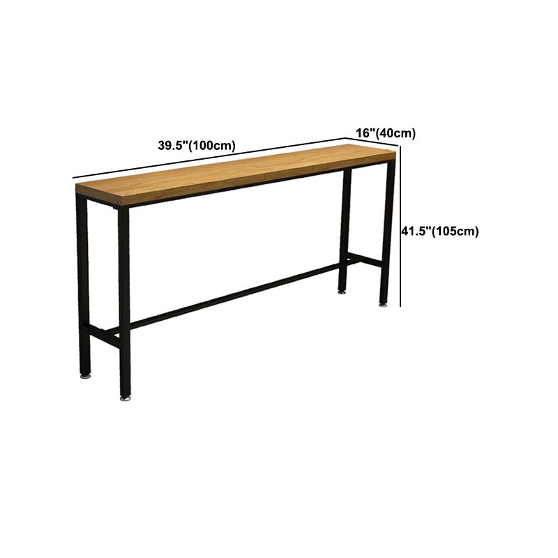 Tavolo da barra da barra da barra in metallo industriale in legno in legno di pino naturale con cavalletto