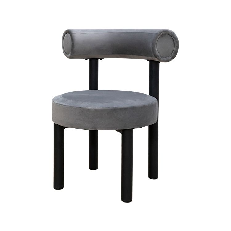 Contemporary Velvet Dining Chair Metal Dining Armless Chair for Restaurant Use Clearhalo ' kitchen&dining_furn' 'Dining Chairs' 'Dining Tables & Seating' 'dining_chair' 'furn' 'furn_dining_chair' 'Furniture' 'furniture_dining_chair' 'Kitchen & Dining Furniture' 'kitchen' 1200x1200_384af182-f553-4e6d-aee4-d03cf4fa067e