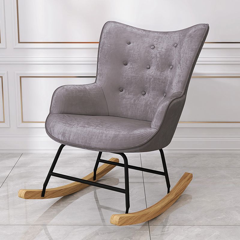 Ergonomic Contemporary Rocking Accent Chair with Seat Cushion Rocker Chair Wingback Clearhalo 'Chairs & Seating' 'furn' 'furn_rocking_chairs' 'Furniture' 'Living Room Furniture' 'Rocking Chairs' 'rocking_chairs' 1200x1200_384b4b1f-55ab-4eb1-8563-b8d6ca2f3ea1