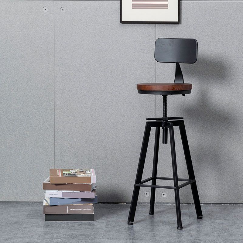 Tabouret de bar à tabouret en bois de style industriel pour le salon