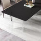 Rectangle Stone Top Dining Table Acrylic Base Modern Dining Table for Living Room Clearhalo 'Dining Tables & Seating' 'Dining Tables' 'dining_table' 'furn' 'furn_dining_table' 'Furniture' 'furniture_dining_table' 'Kitchen & Dining Furniture' 'kitchen' 'kitchen_dining_table' 1200x1200_384d4362-6e3c-431b-b2d6-c353cae33a28
