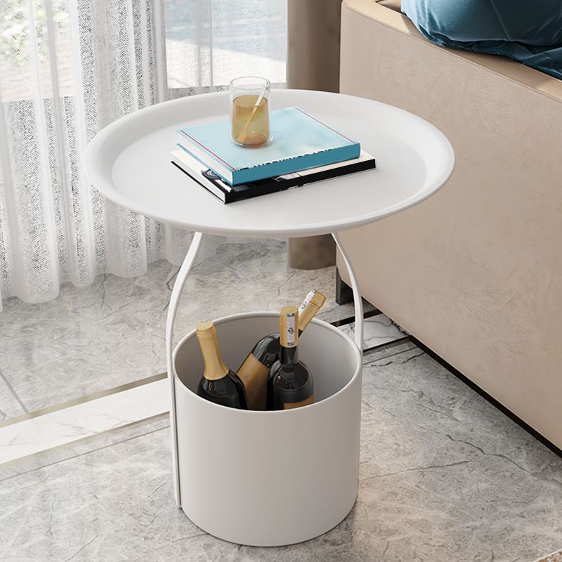 Mid-Century Metal Side End Table Tray Top Corner Table for Living Room