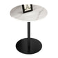 Table d'appoint en ardoise ronde moderne de 21,6 "de haut