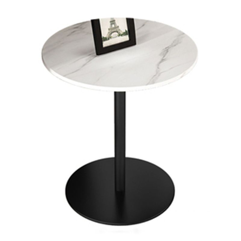 Table d'appoint en ardoise ronde moderne de 21,6 "de haut