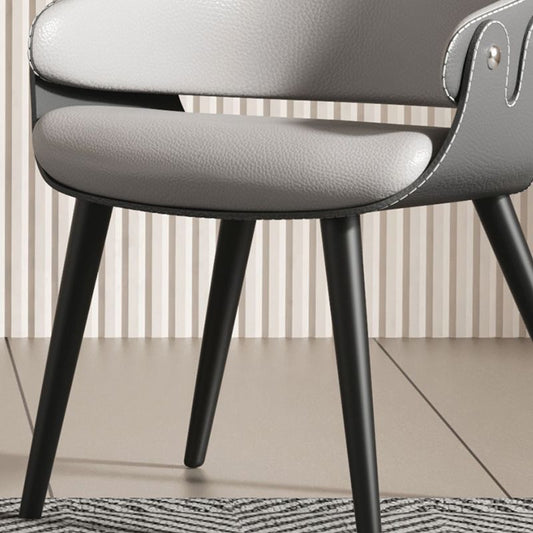 Home Faux Leather Dining Chairs Black Legs Dining Room Chair Clearhalo 'Dining Chairs' 'Dining Tables & Seating' 'dining_chair' 'furn' 'furn_dining_chair' 'Furniture' 'Kitchen & Dining Furniture' 1200x1200_384f4b64-a137-4956-912e-970383332894