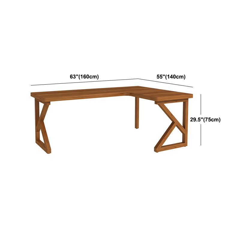 Modern Style L-shape Office Desk Brown Wooden Writing Desk for Home Clearhalo 'furn' 'furn_office_desk' 'Furniture' 'Office Desks' 'Office Furniture' 'office_desk' 1200x1200_3850030e-b837-4285-a387-39cff9687f53