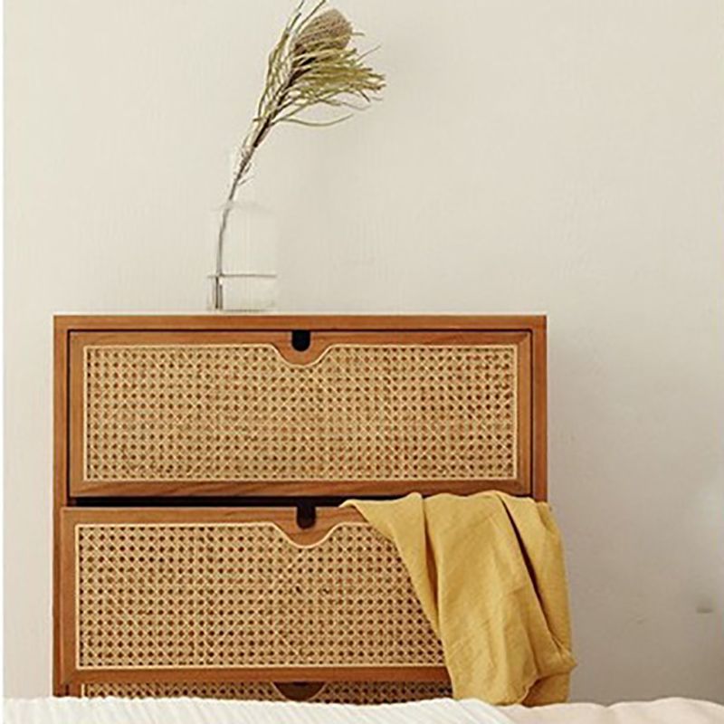 Contemporary Chest Rectangle Wicker&Rattan with Drawer Accent Chest Clearhalo 'Cabinets & Chests' 'cabinets_chests' 'furn' 'furn_cabinets_chests' 'Furniture' 'Living Room Furniture' 1200x1200_3850392a-b74f-4b5f-8891-927844078490