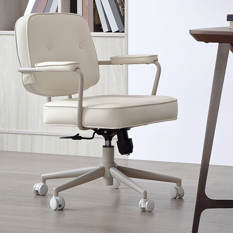 Silla de escritorio de brazos acolchados contemporáneos silla de altura de altura de asiento ajustable para oficina