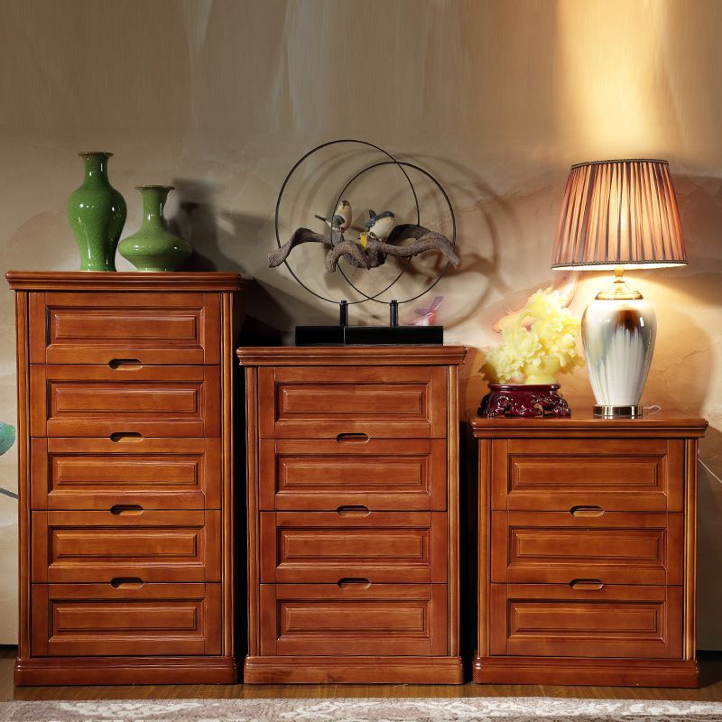 Gabinete rectángulo de madera gabinete de almacenamiento de cajones suaves