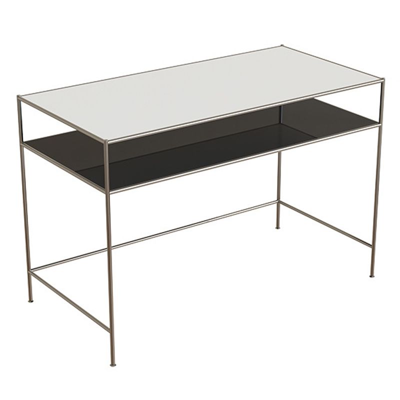 Modern Tempered Glass Desk Living Room Study Writing Desk, 47.2''L x 23.6''W Clearhalo 'furn' 'furn_office_desk' 'Furniture' 'Office Desks' 'Office Furniture' 'office_desk' 1200x1200_38519978-8423-456b-b9ce-8d5bada3ee59