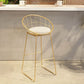Scandinavian Metal Fabric Counter Stools White Low Back Bar Stools with Round Seat Clearhalo 'Bar Furniture' 'Bar Stools' 'bar_stools' 'furn' 'furn_bar_stools' 'furniture_bar_stools' 'Kitchen & Dining Furniture' 'kitchen&dining_furn' 'kitchen' 'kitchen_furn' Furniture' 1200x1200_3852cf54-8091-49c3-aab2-f6803266a293
